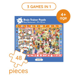 Busy Restaurant Brain Trainer Puzzle - Moritoys - Board game | IPA Gameshop