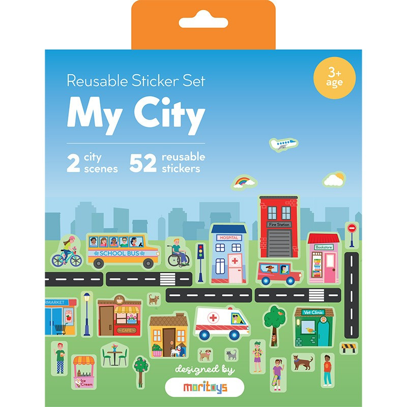 Reusable Sticker Set : My City