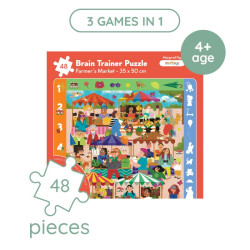 Farmer’s Market Brain Trainer Puzzle - Moritoys - Board game | IPA Gameshop