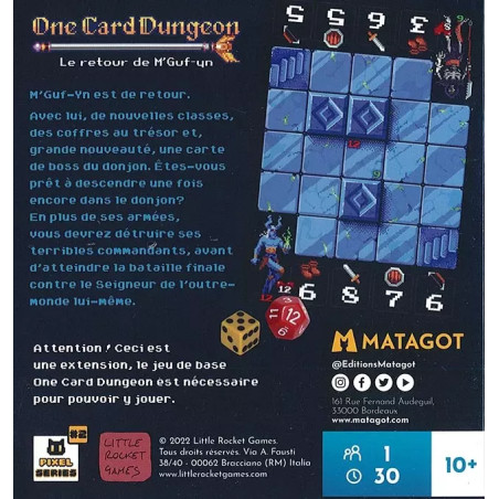 One card dungeon - Le retour de M'Guf-yn - Matagot - Jeu de société | IPA Gameshop